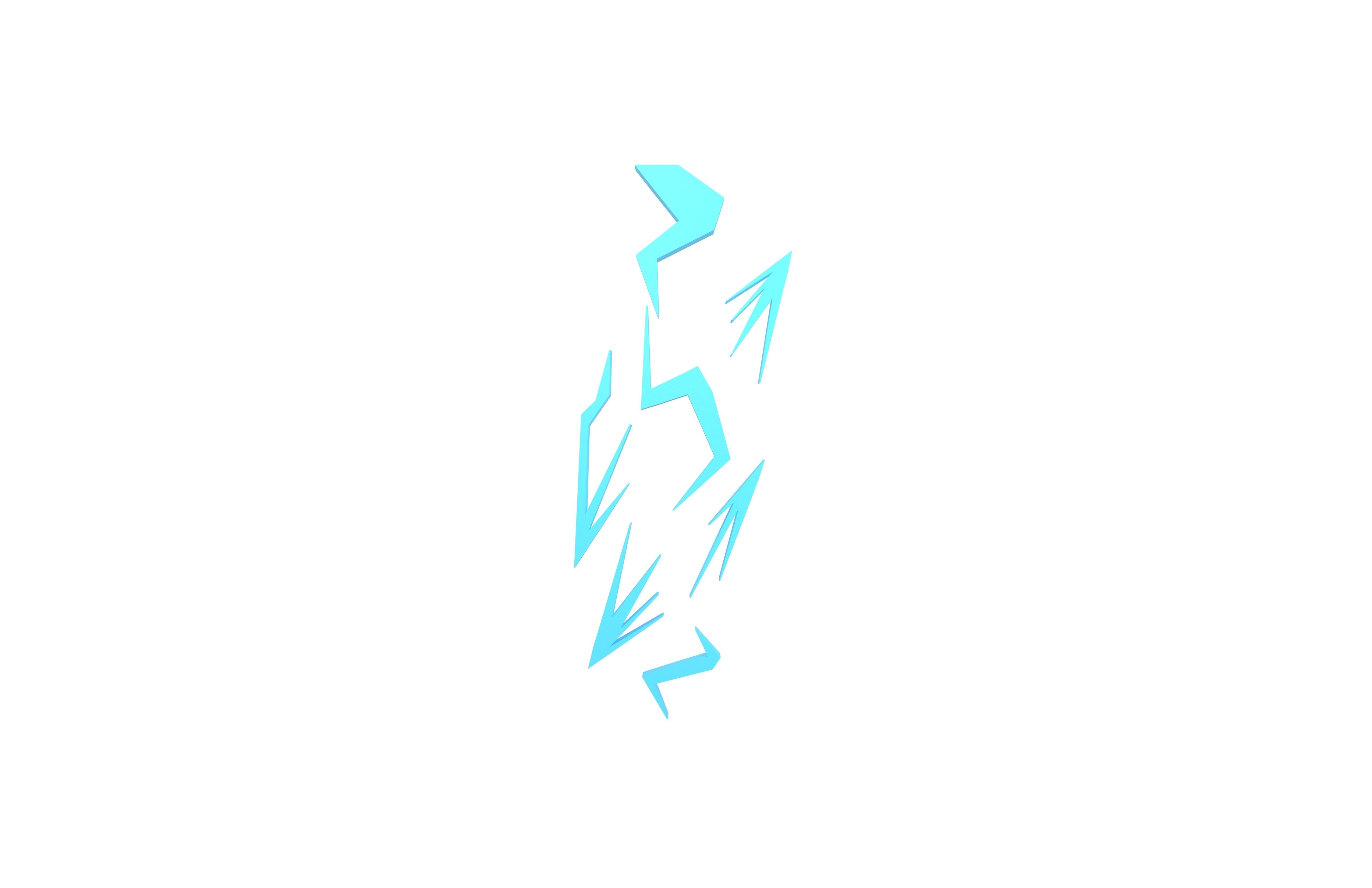 Lightning Emblem v5 003 Low-poly 3D model_1