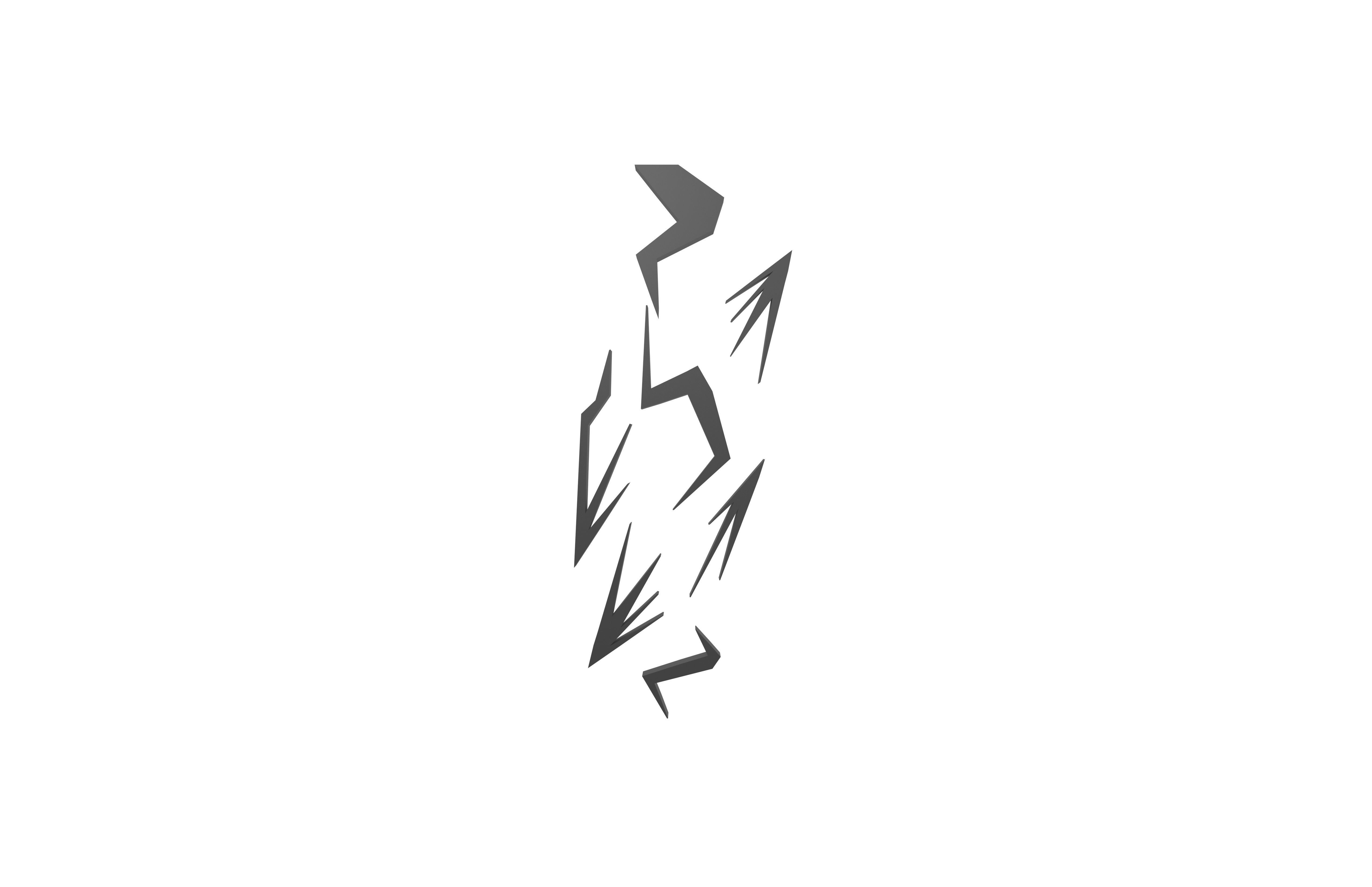 Lightning Emblem v5 005 Low-poly 3D model_1