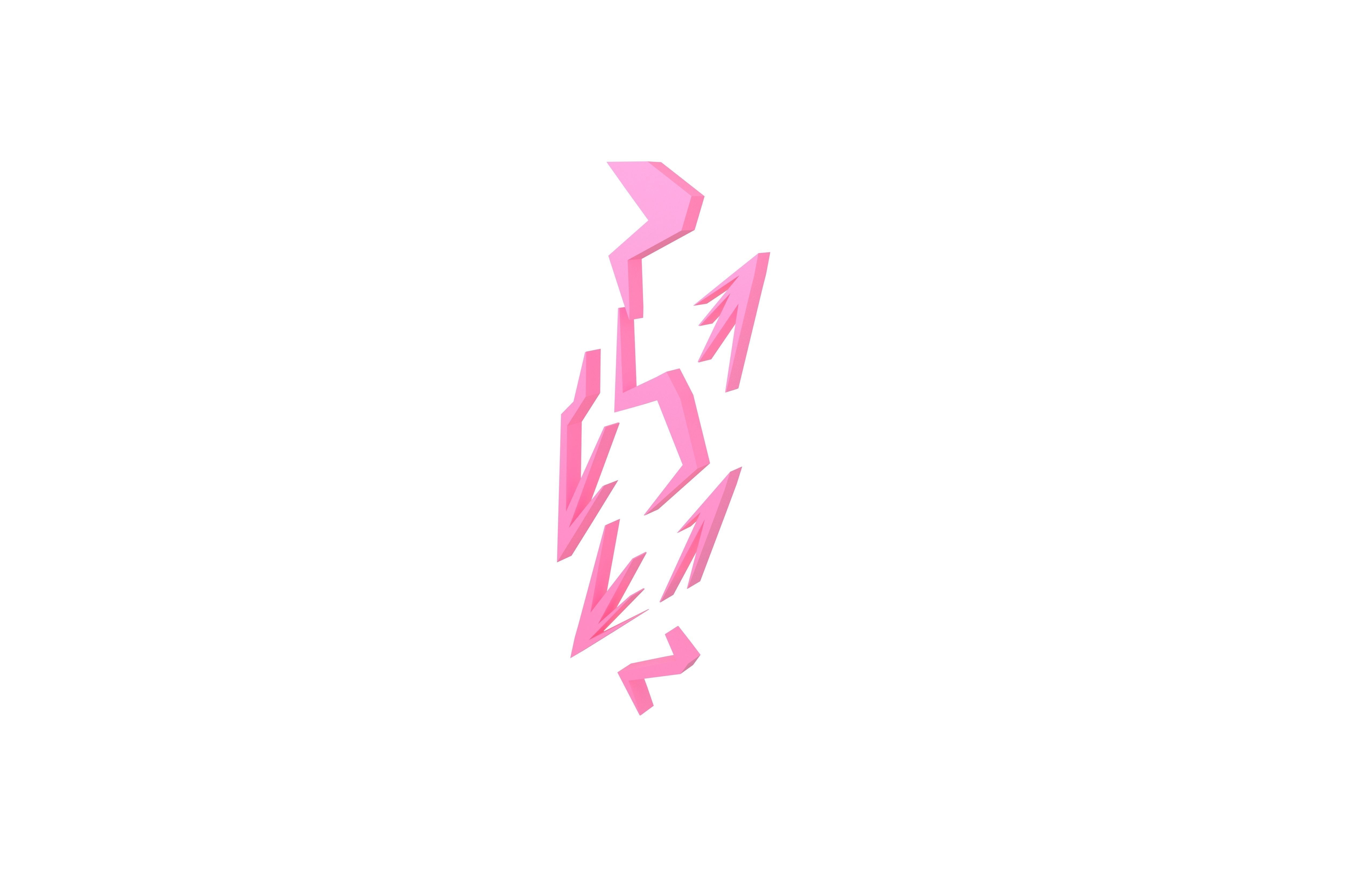 Lightning Emblem v5 006 Low-poly 3D model_1