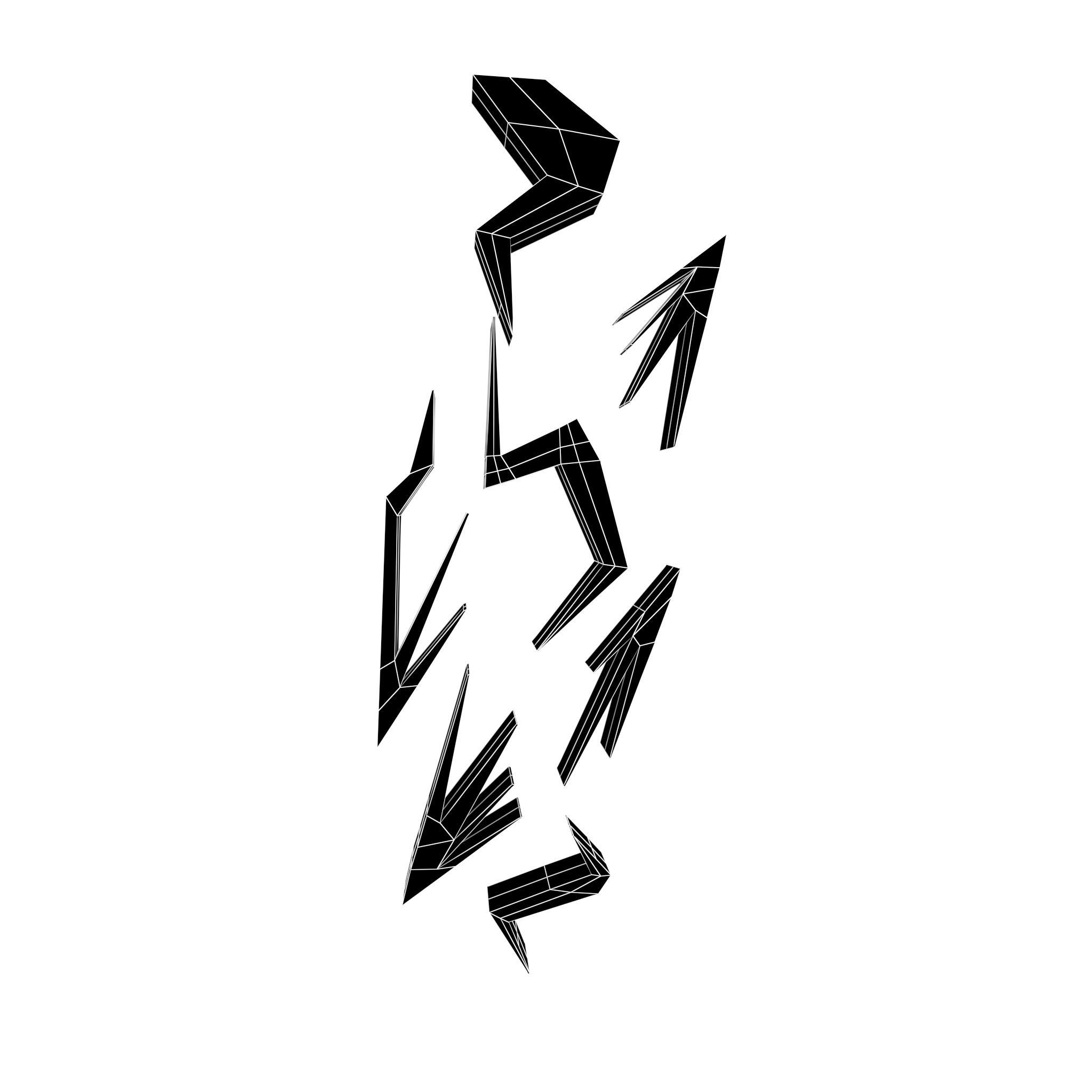 Lightning Emblem v5 006 Low-poly 3D model_4