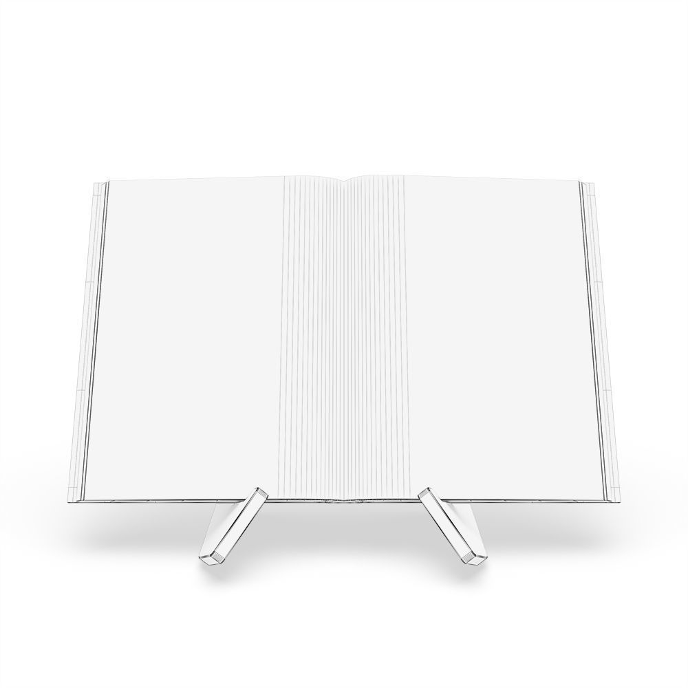 Recipe Book and Bookholder 3D model_5