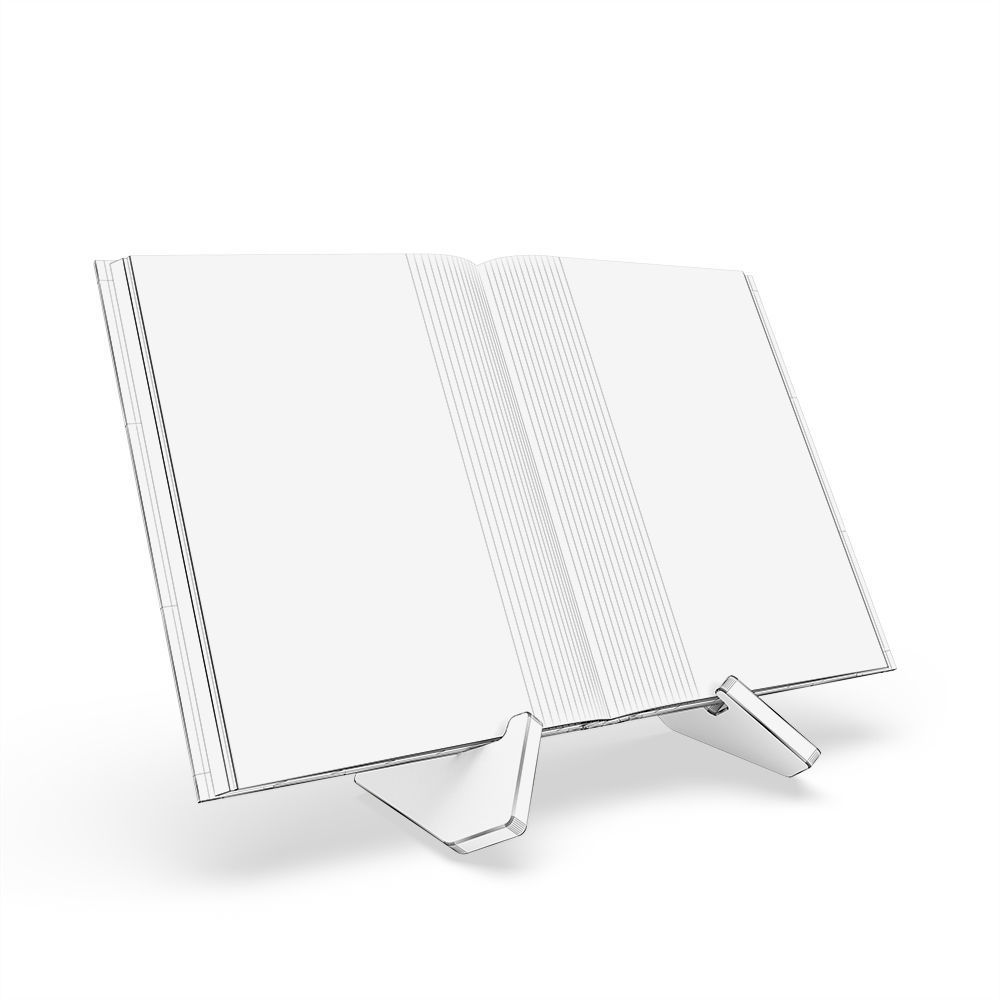 Recipe Book and Bookholder 3D model_4