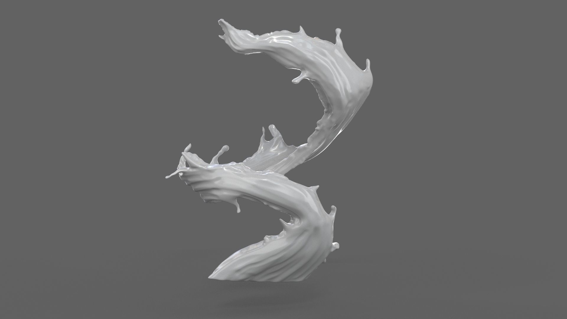 3D Milk Splash 3D model_4