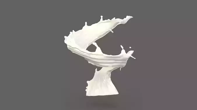 3D Milk Splash