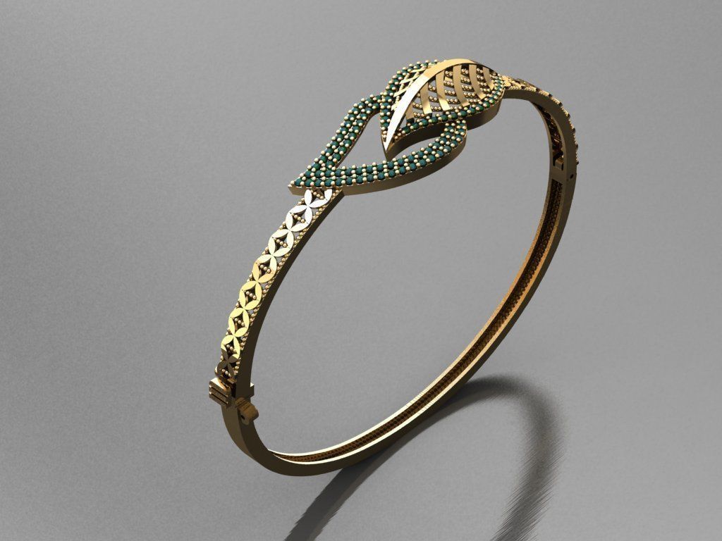 K03- Diamond BRACELET 3D print model_3