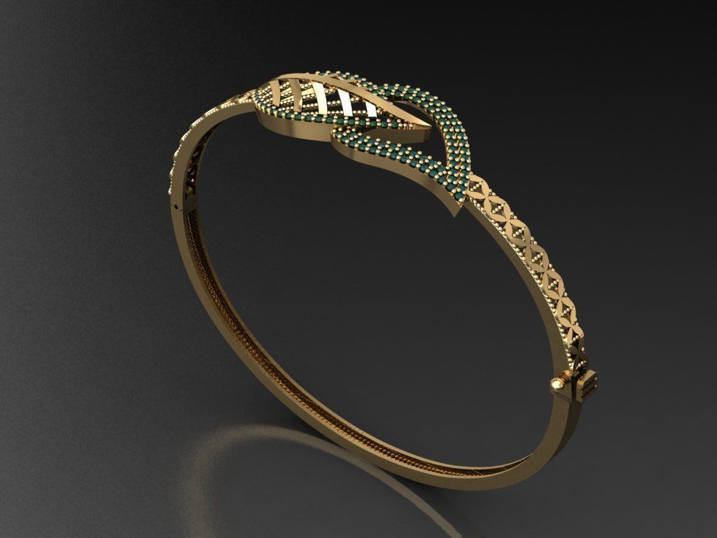 K03- Diamond BRACELET 3D print model_4