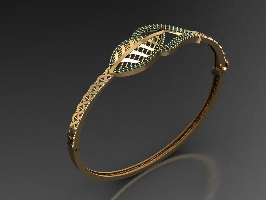 K03- Diamond BRACELET 3D print model_1