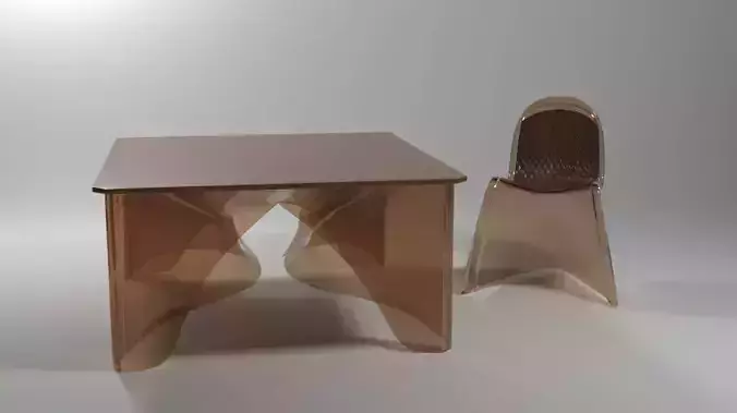 Concept table and Pantons armchair