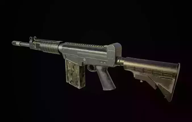 SC-2010 Low-poly 3D model assault rifle