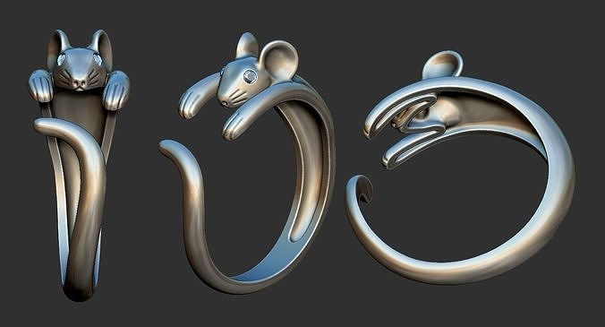 Mouse ring  3D Print model 3D print model