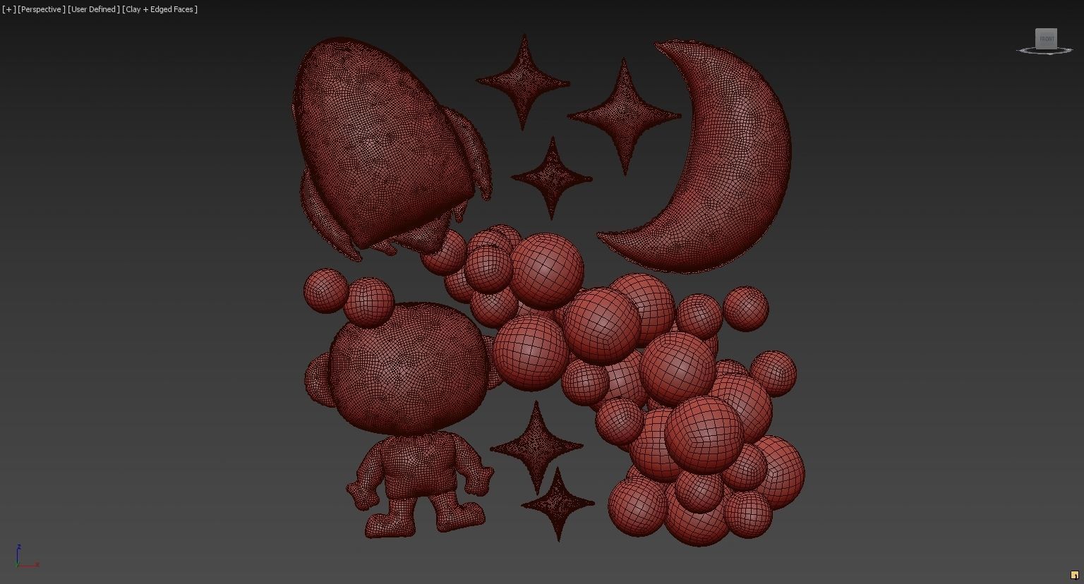 Balloons Decor Set 02 3D model_9