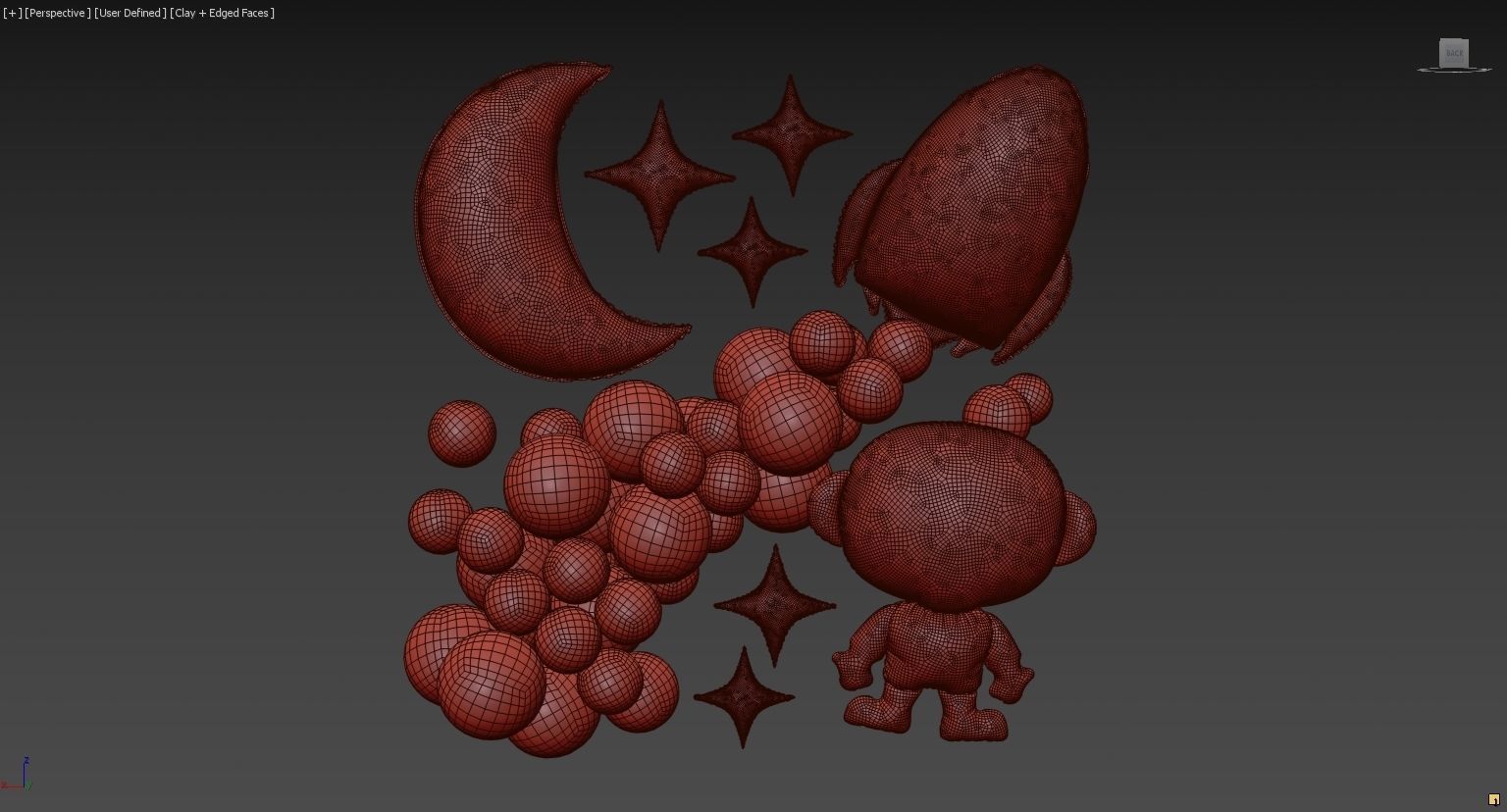 Balloons Decor Set 02 3D model_8