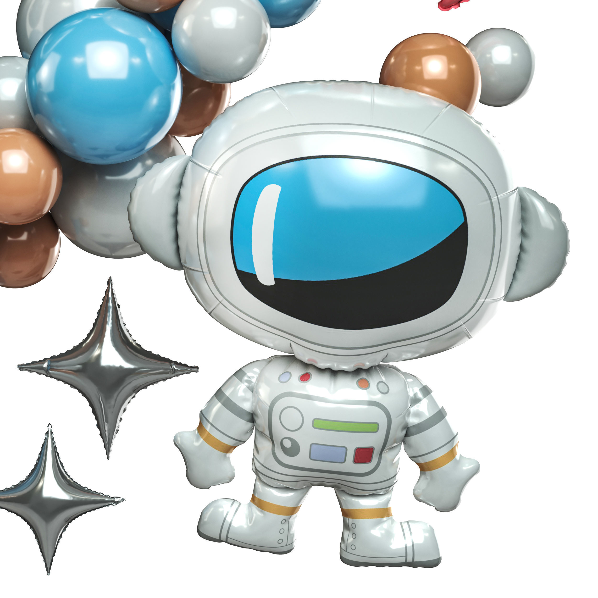 Balloons Decor Set 02 3D model_4