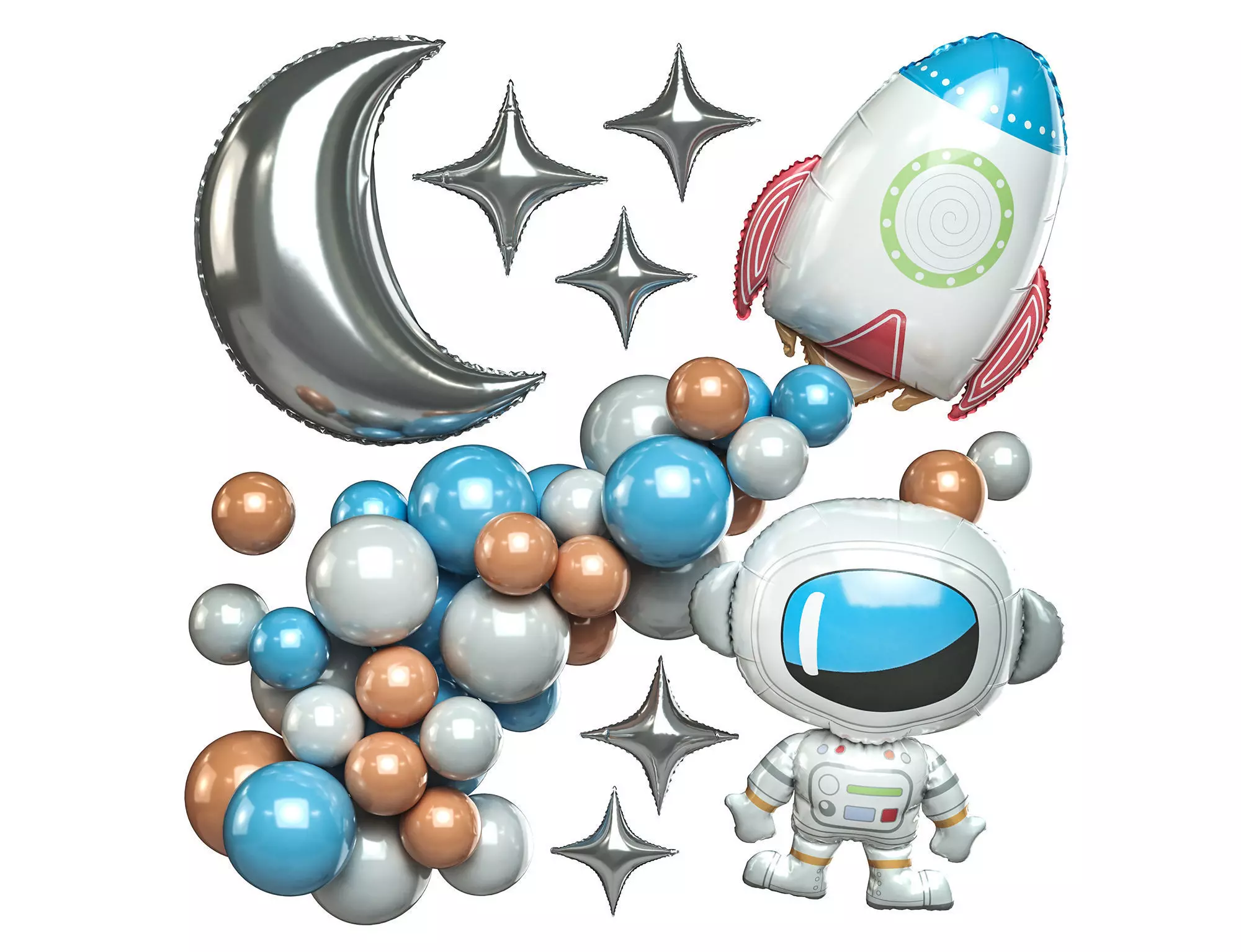 Balloons Decor Set 02 3D model_0