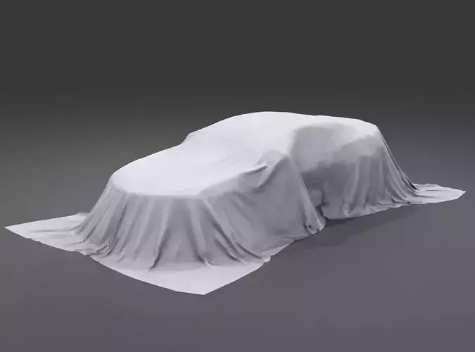 Car Covered with Cloth AAA PBR Game Ready Asset Low-poly 3D model