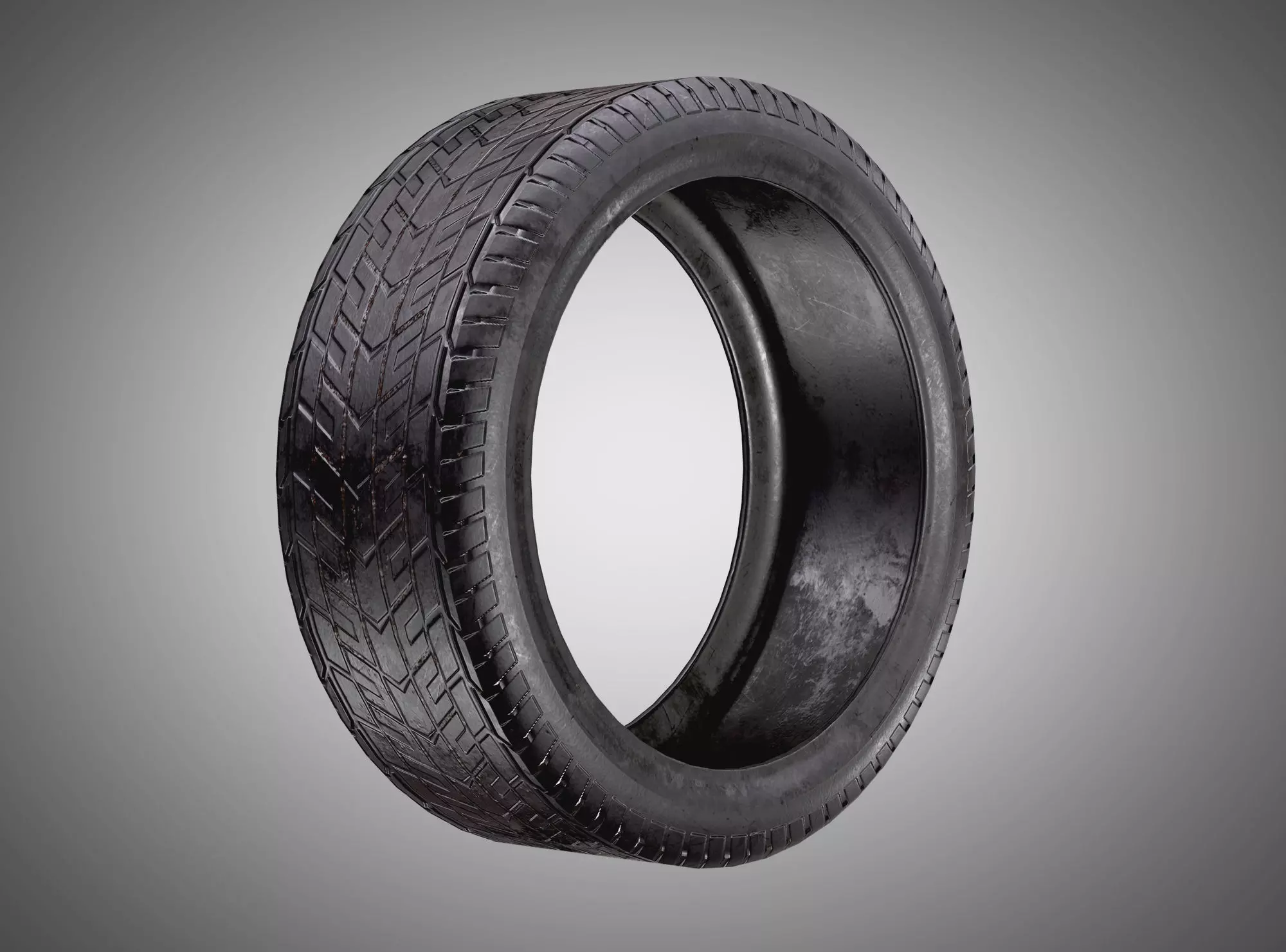 Car Tire AAA PBR Game Ready Asset Low-poly 3D model_0