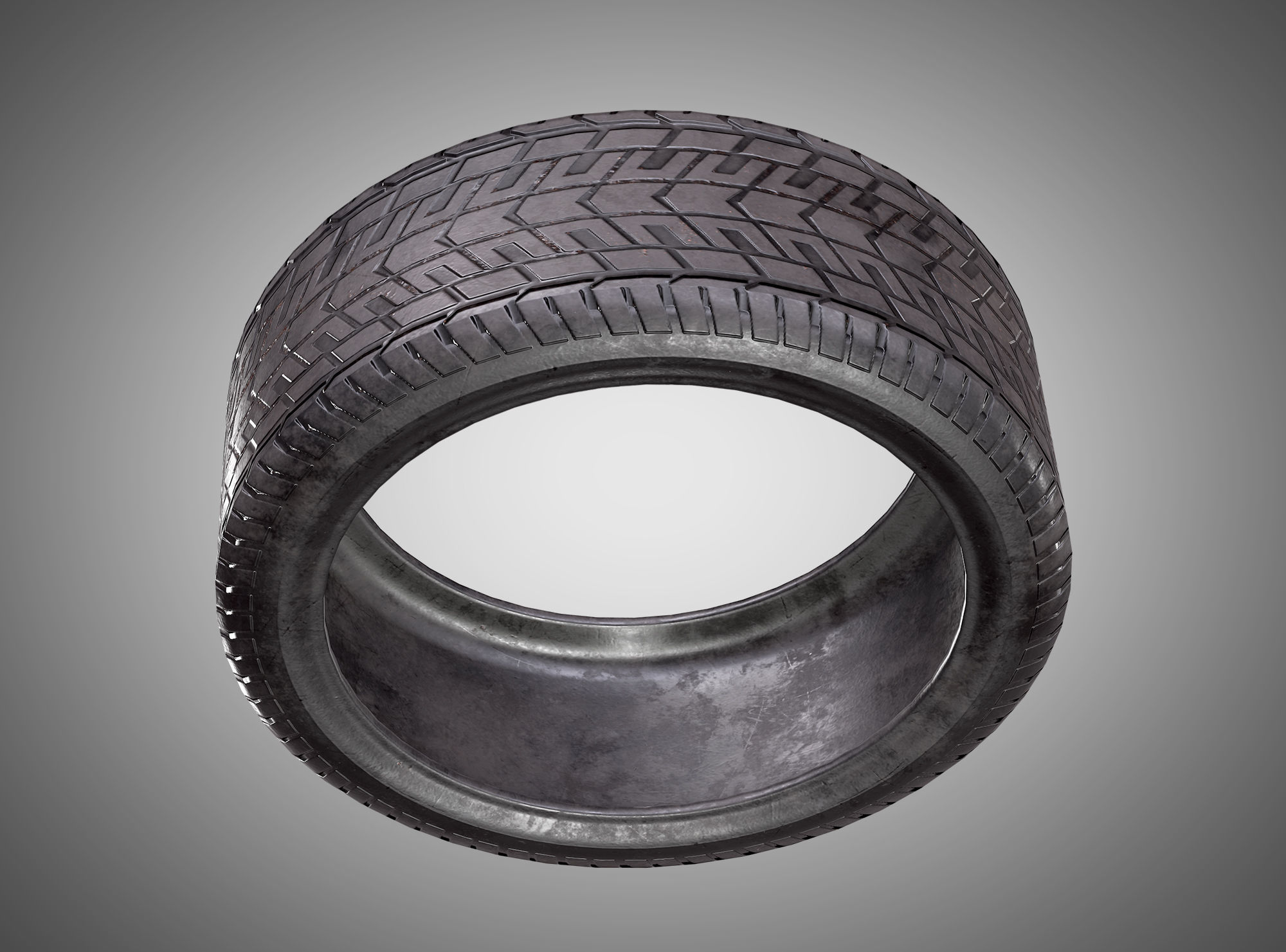 Car Tire AAA PBR Game Ready Asset Low-poly 3D model_3
