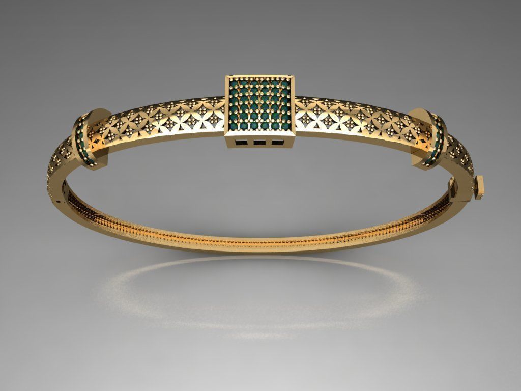 K13- Diamond BRACELET 3D print model_2