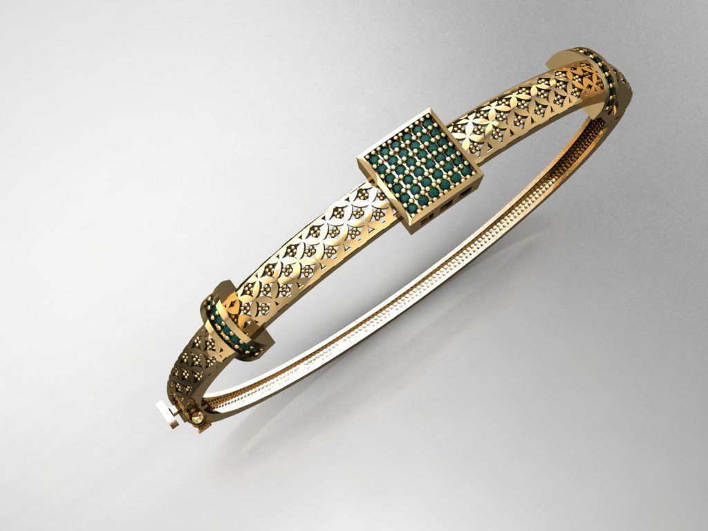 K13- Diamond BRACELET 3D print model_4