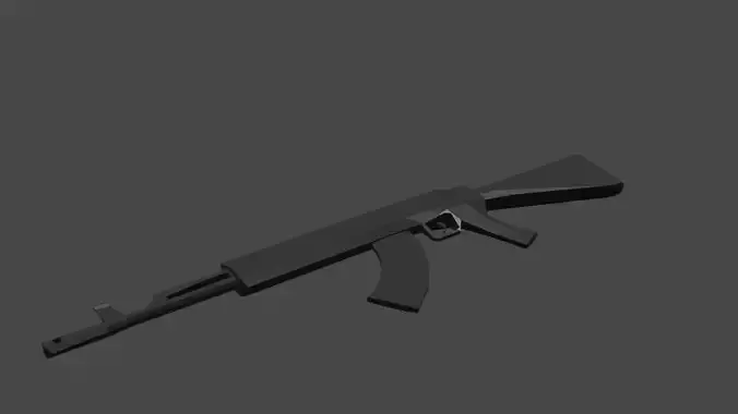Low Poly AK12 rifle Low-poly 3D model