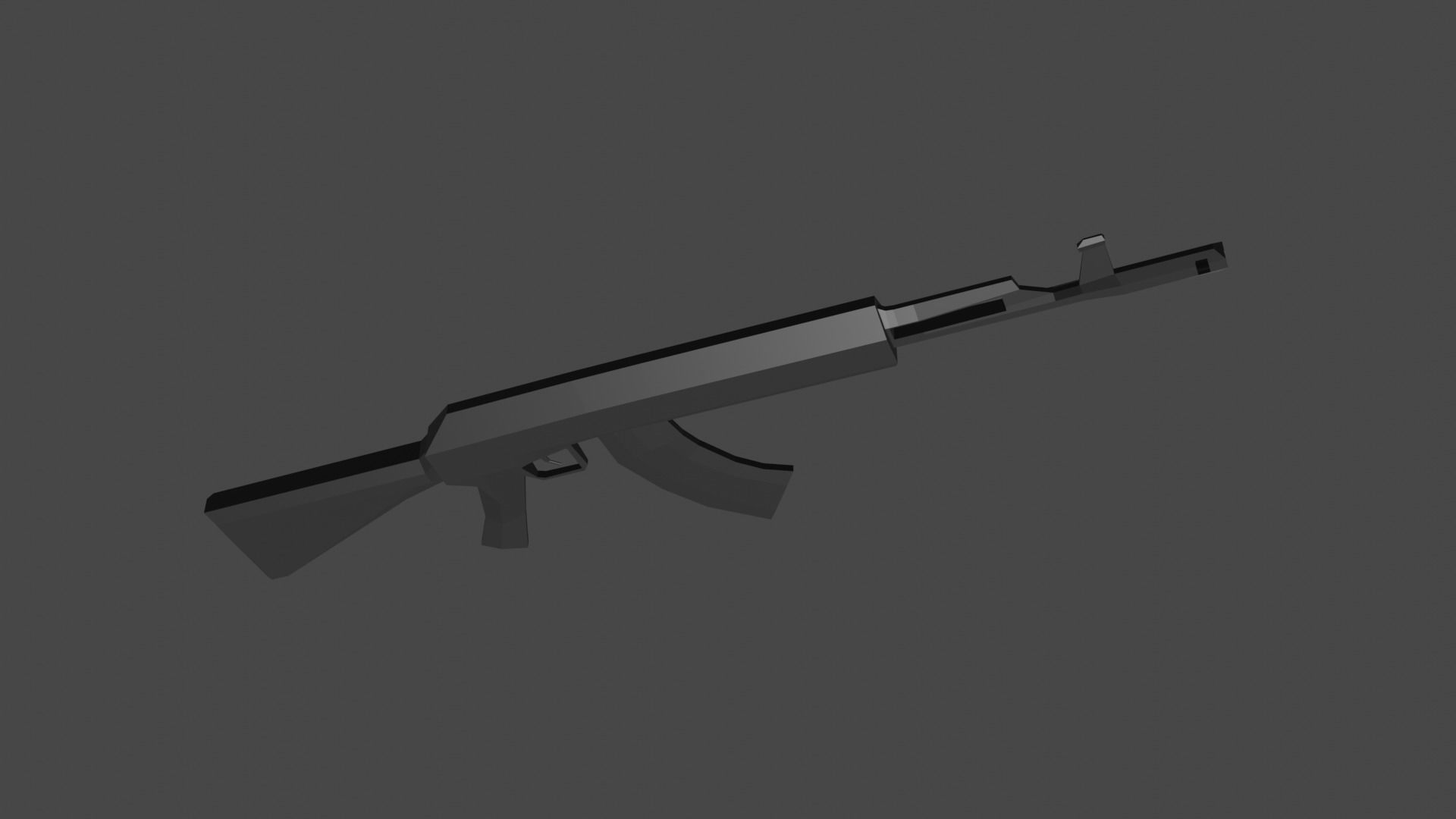 Low Poly AK12 rifle Low-poly 3D model_3