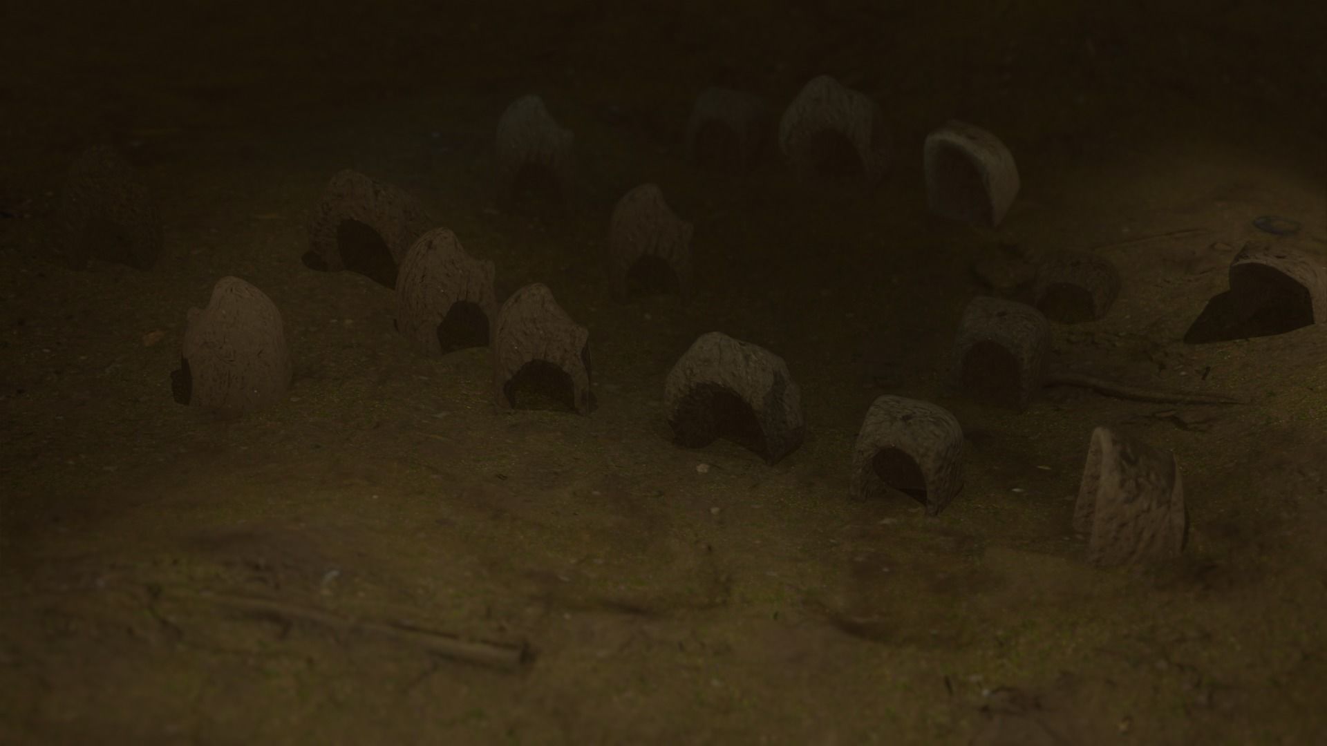 burrow - mud homes - fantasy landscape kit - 4K Low-poly 3D model_15