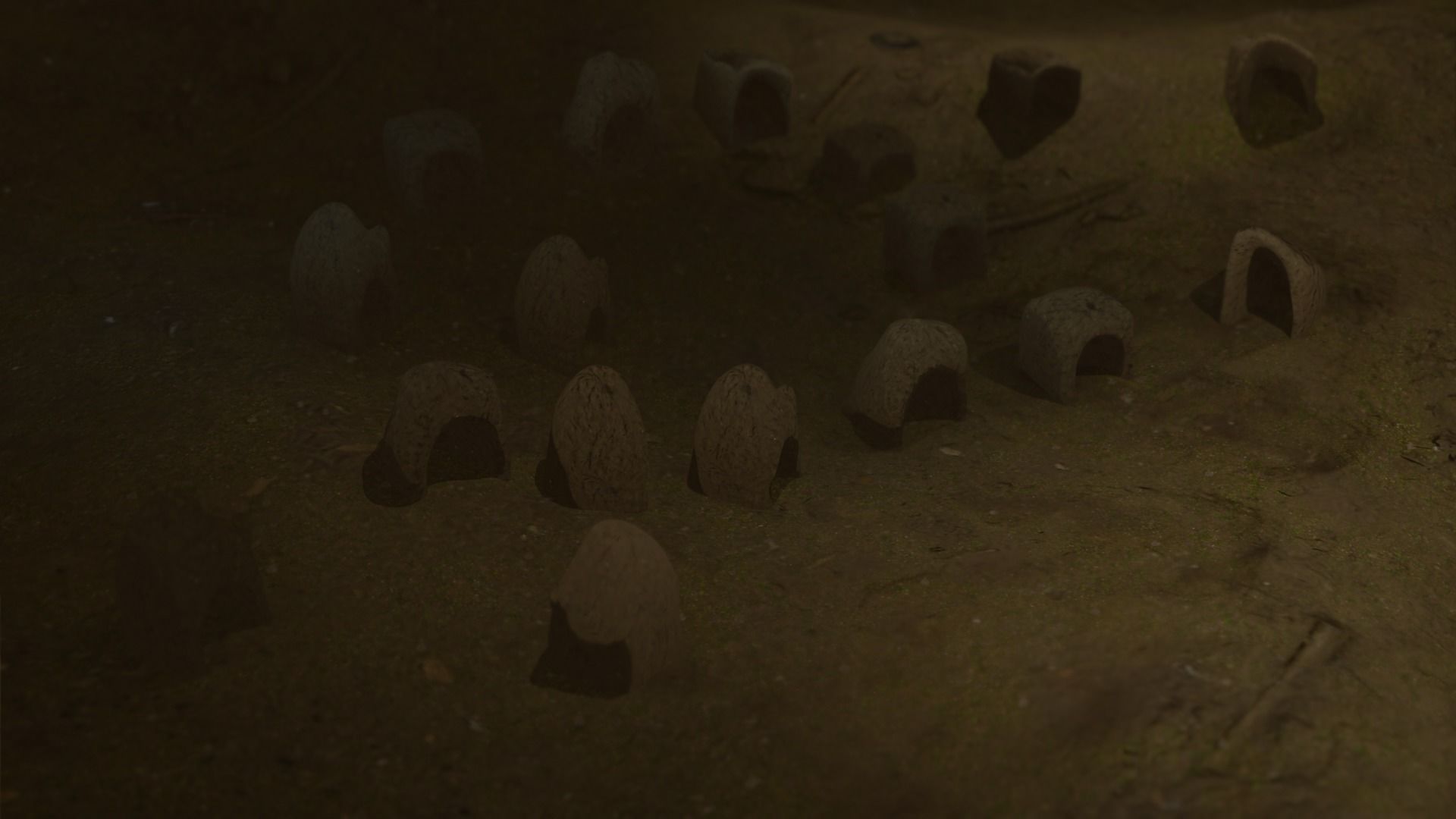 burrow - mud homes - fantasy landscape kit - 4K Low-poly 3D model_36