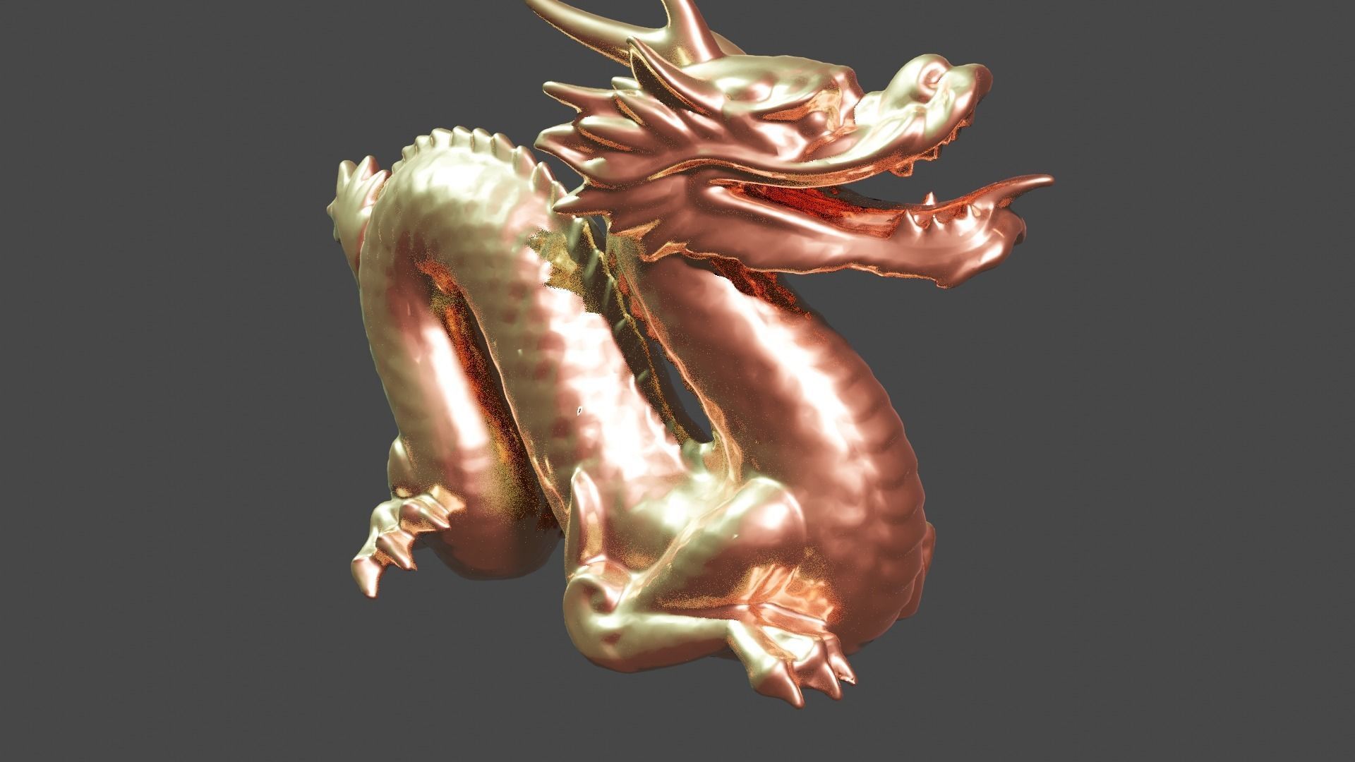 A Drgaon golden dragon 3D model_2