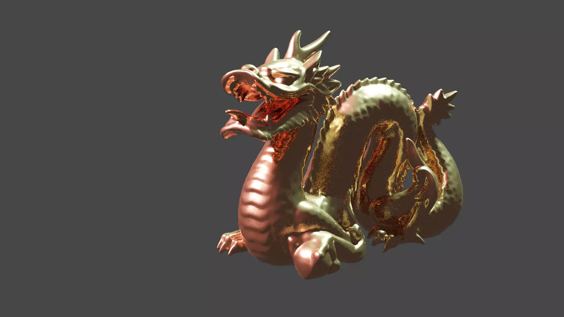 A Drgaon golden dragon 3D model_0