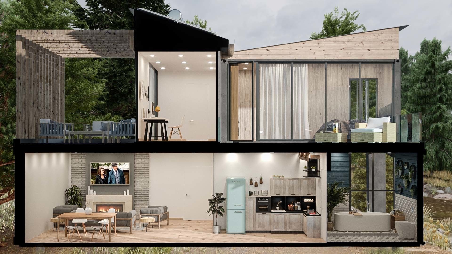 container house  3D model_8