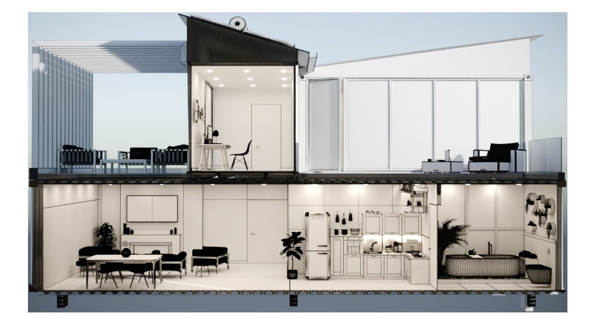container house  3D model_13