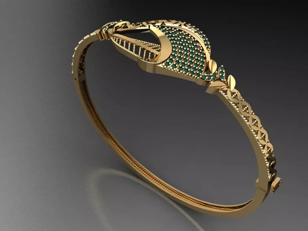 K19- Diamond BRACELET 3D print model_0