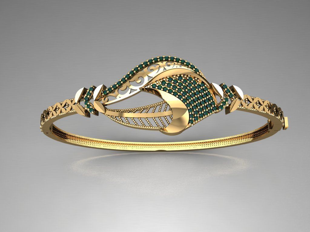 K19- Diamond BRACELET 3D print model_2