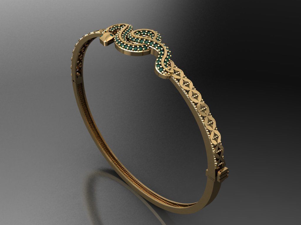 K20- Diamond  BRACELET 3D print model_4