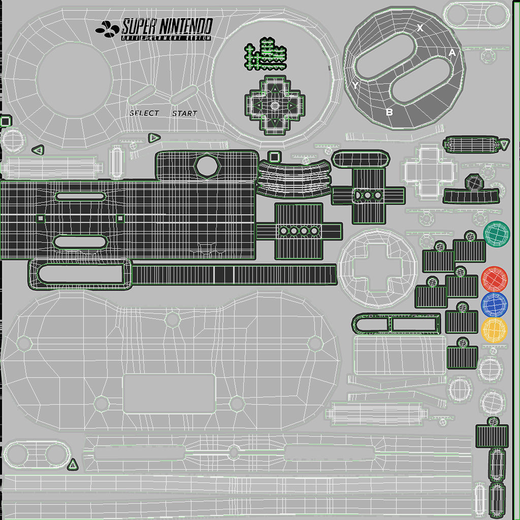 Super Nintendo 3D model_29