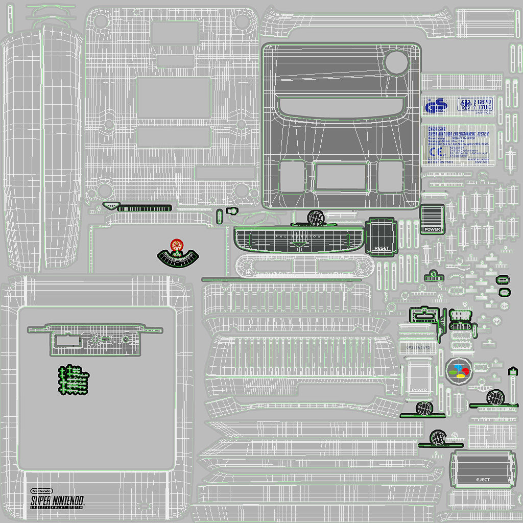 Super Nintendo 3D model_28