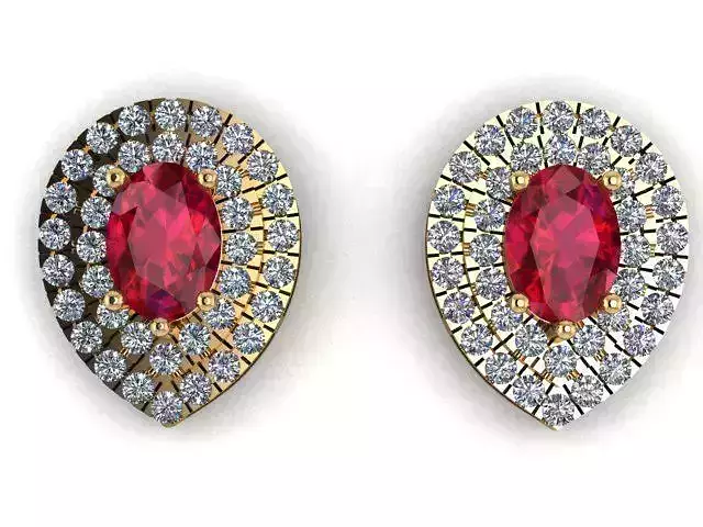 B-101 pendant with sapphire and diamonds