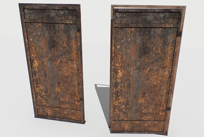 Rusty Metal Door 1 Low-poly 3D model