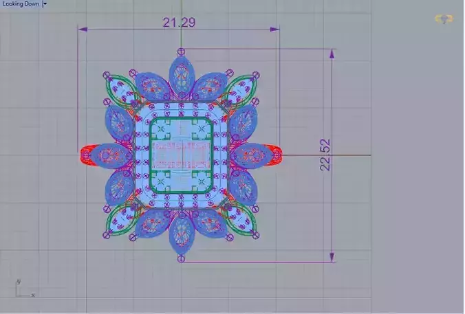 B-102 gold ring with diamonds in center