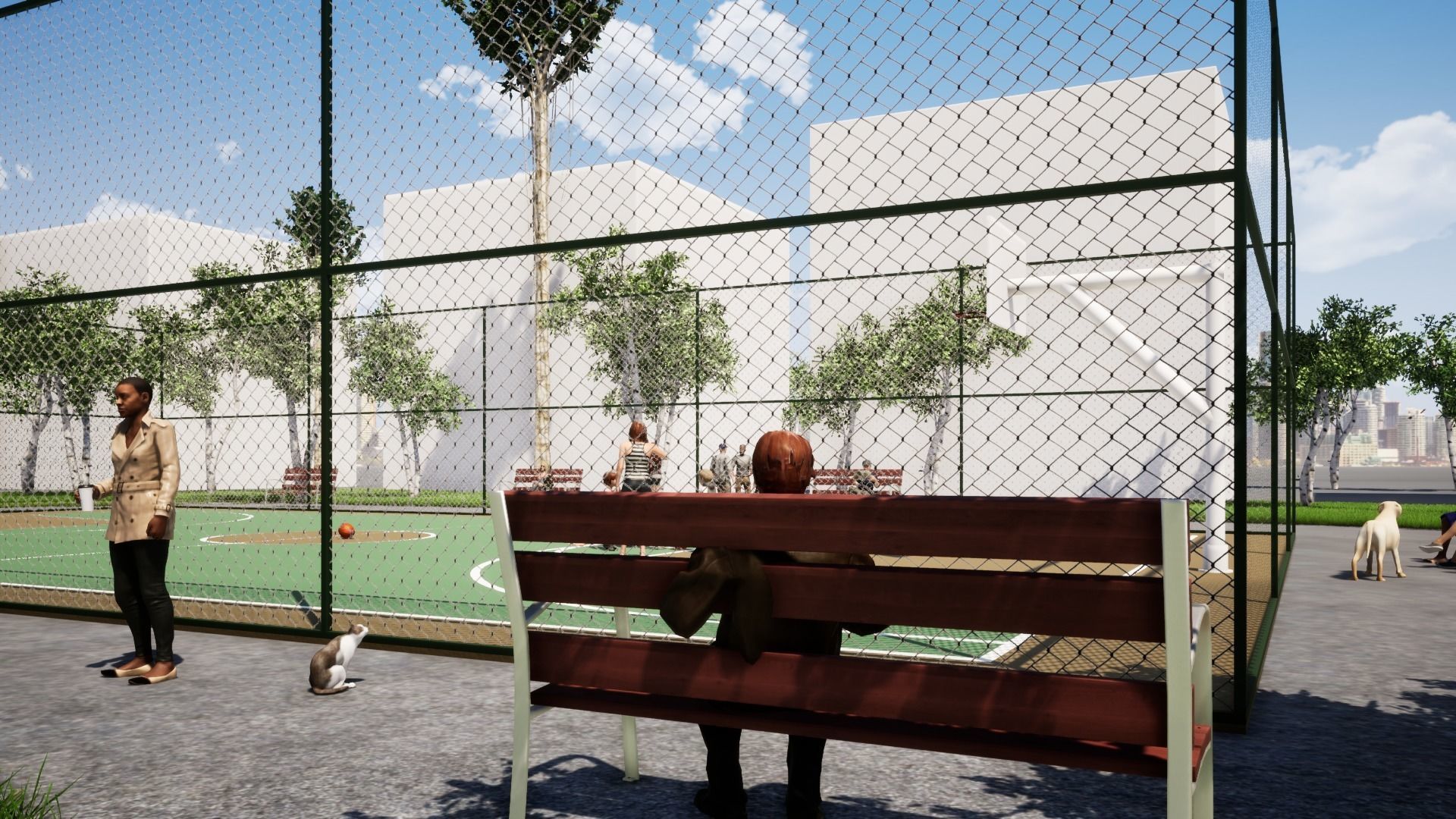 BASKETBALL COURT Low-poly 3D model_14