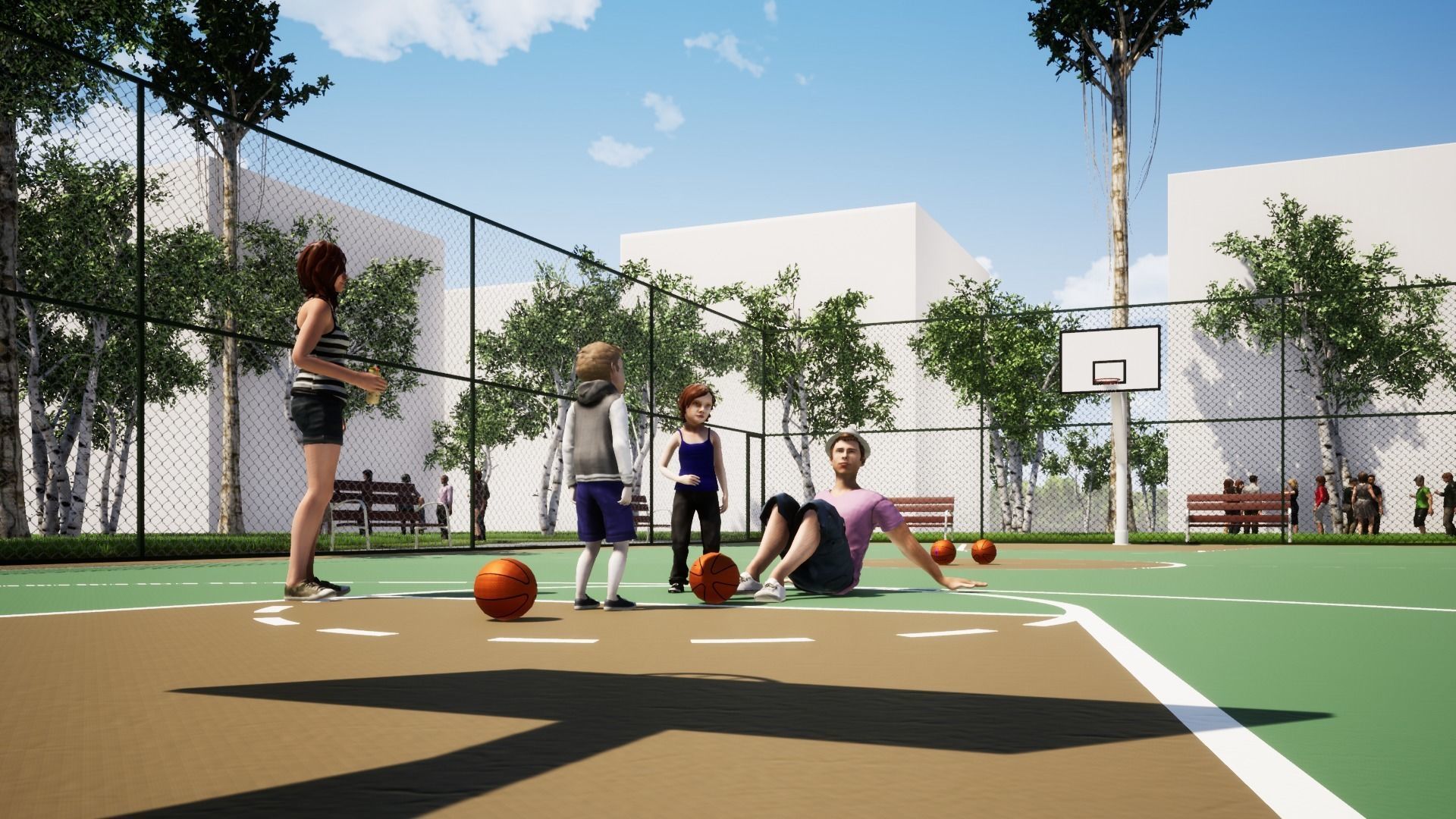 BASKETBALL COURT Low-poly 3D model_26