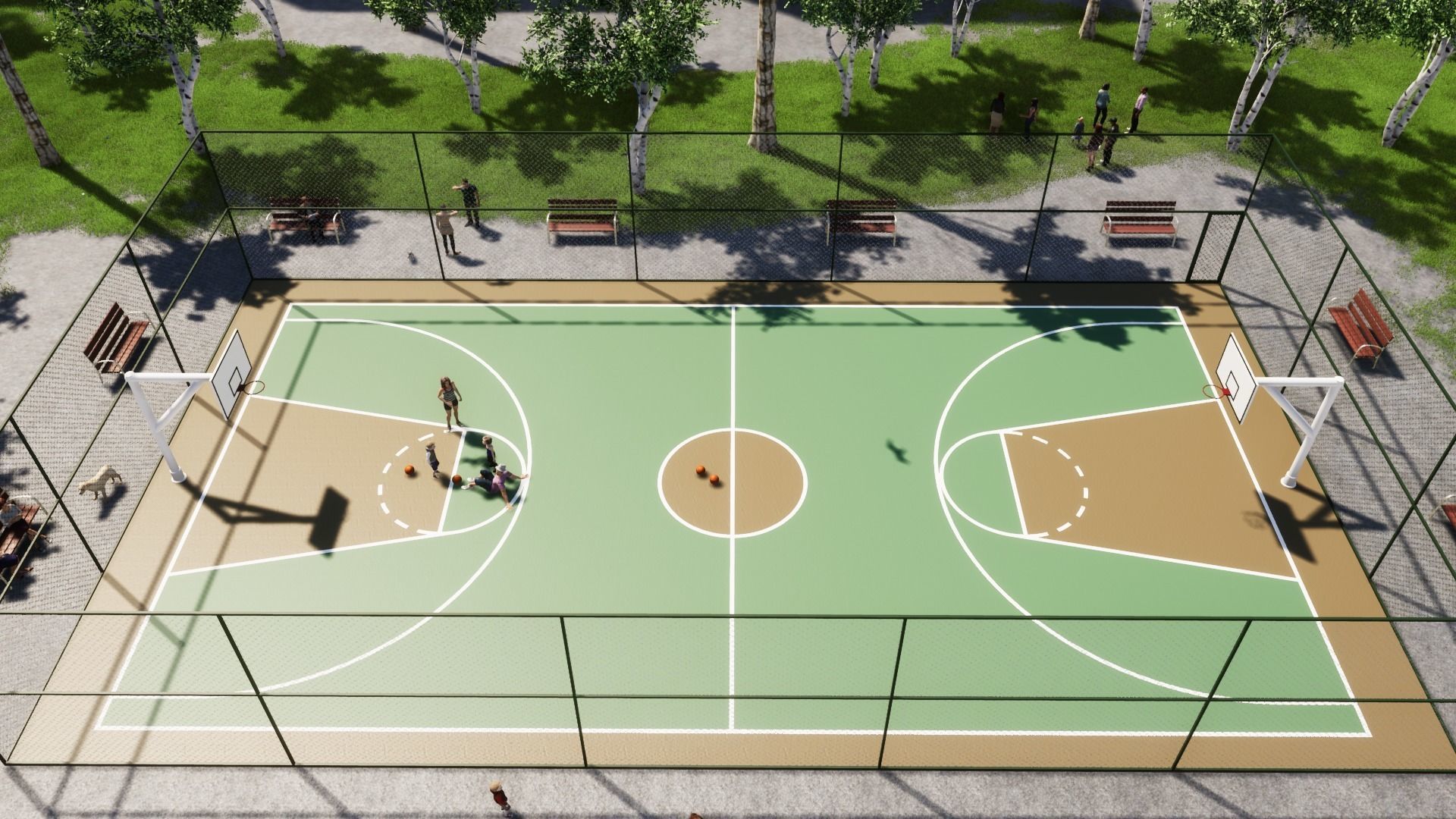 BASKETBALL COURT Low-poly 3D model_17