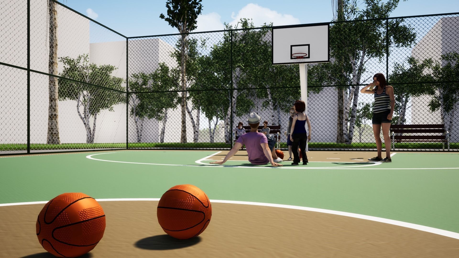 BASKETBALL COURT Low-poly 3D model_21