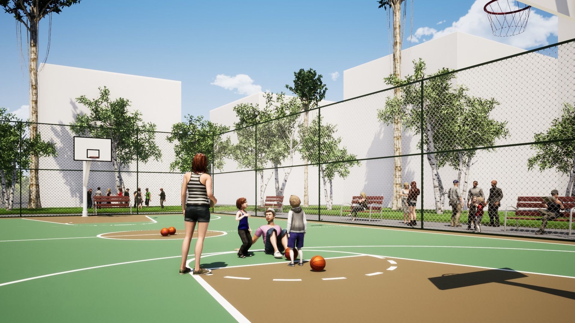 BASKETBALL COURT Low-poly 3D model_25