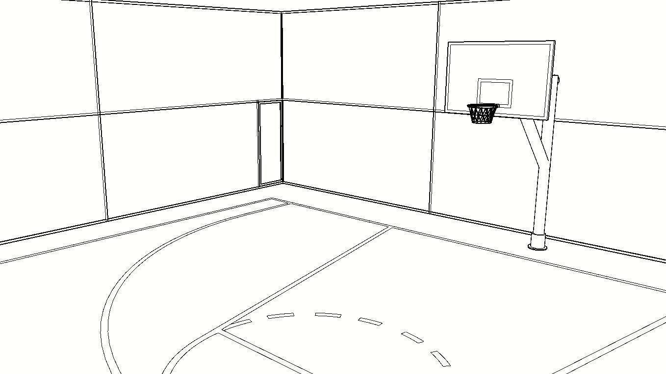 BASKETBALL COURT Low-poly 3D model_44