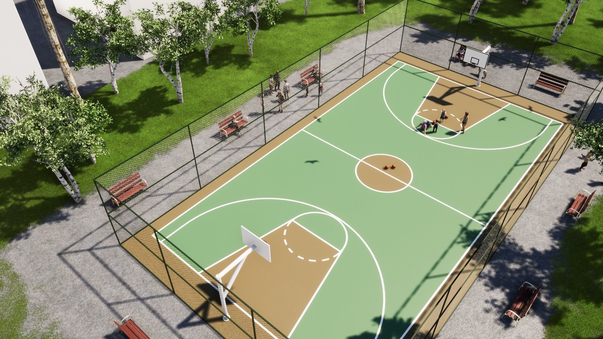 BASKETBALL COURT Low-poly 3D model_19