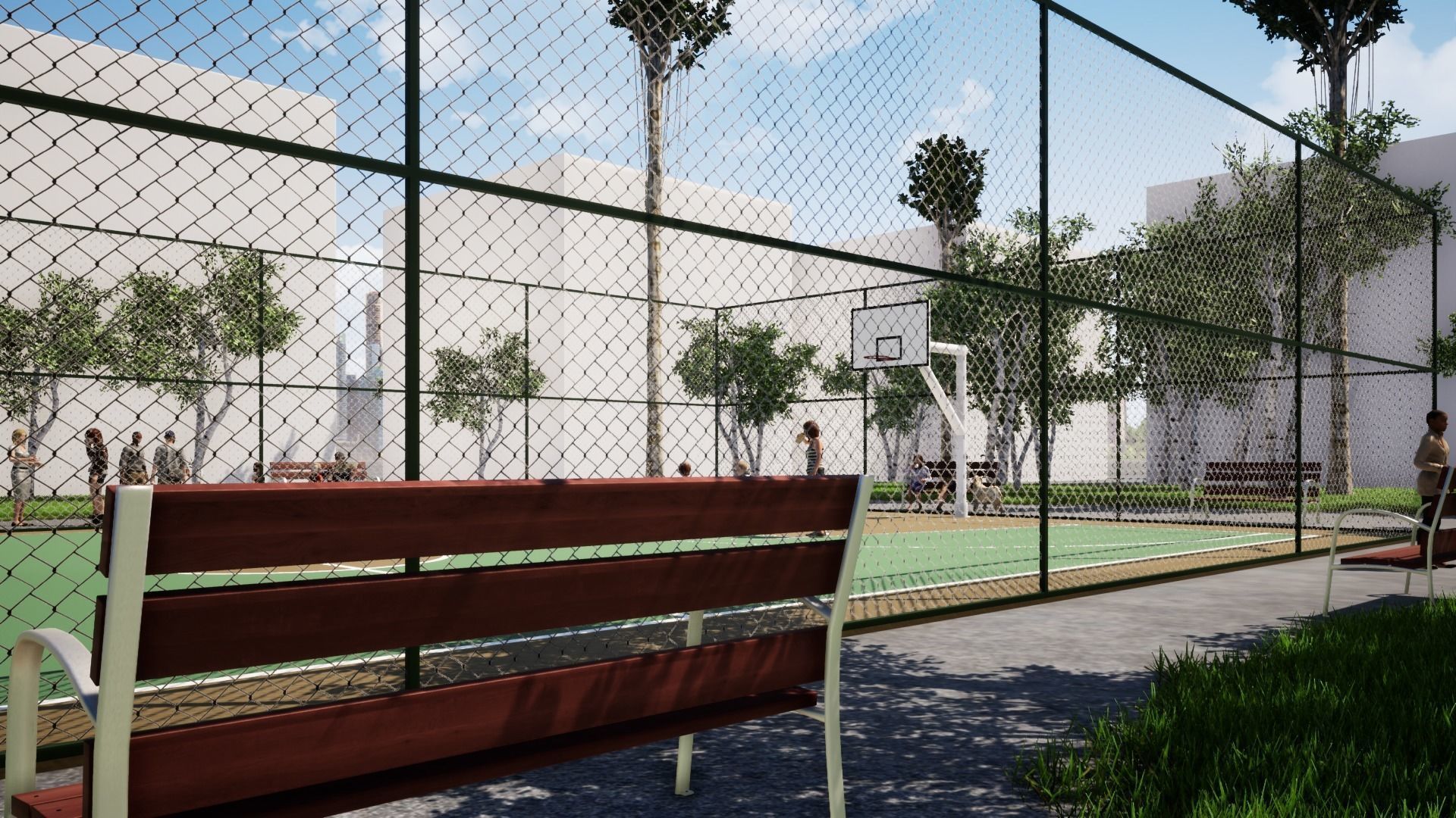 BASKETBALL COURT Low-poly 3D model_13