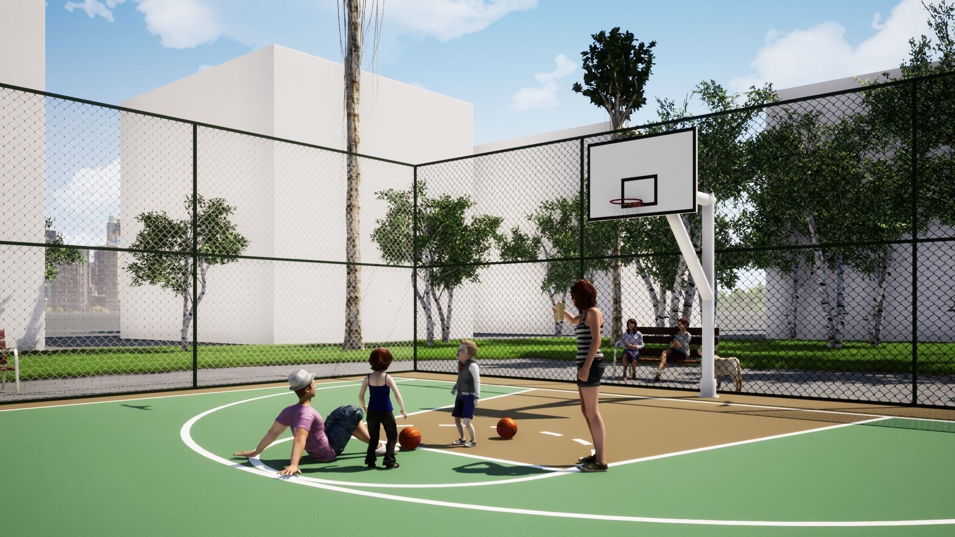 BASKETBALL COURT Low-poly 3D model_22