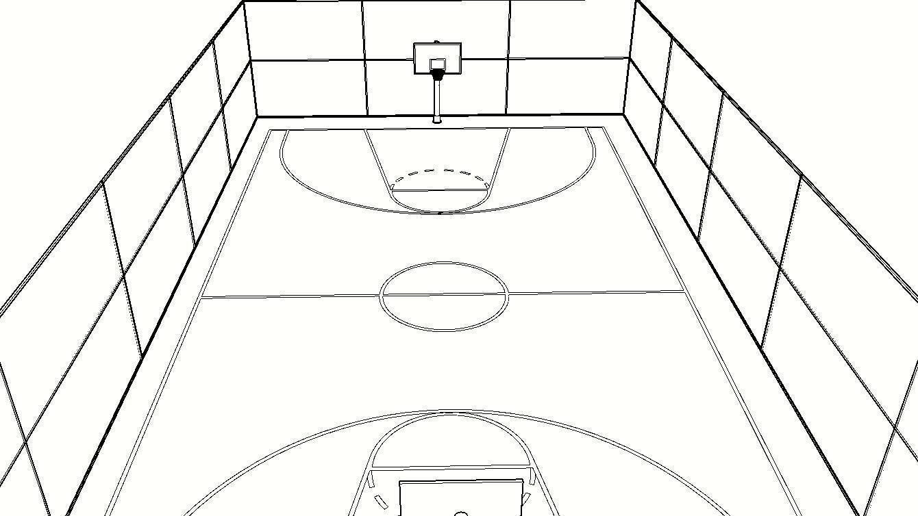 BASKETBALL COURT Low-poly 3D model_41