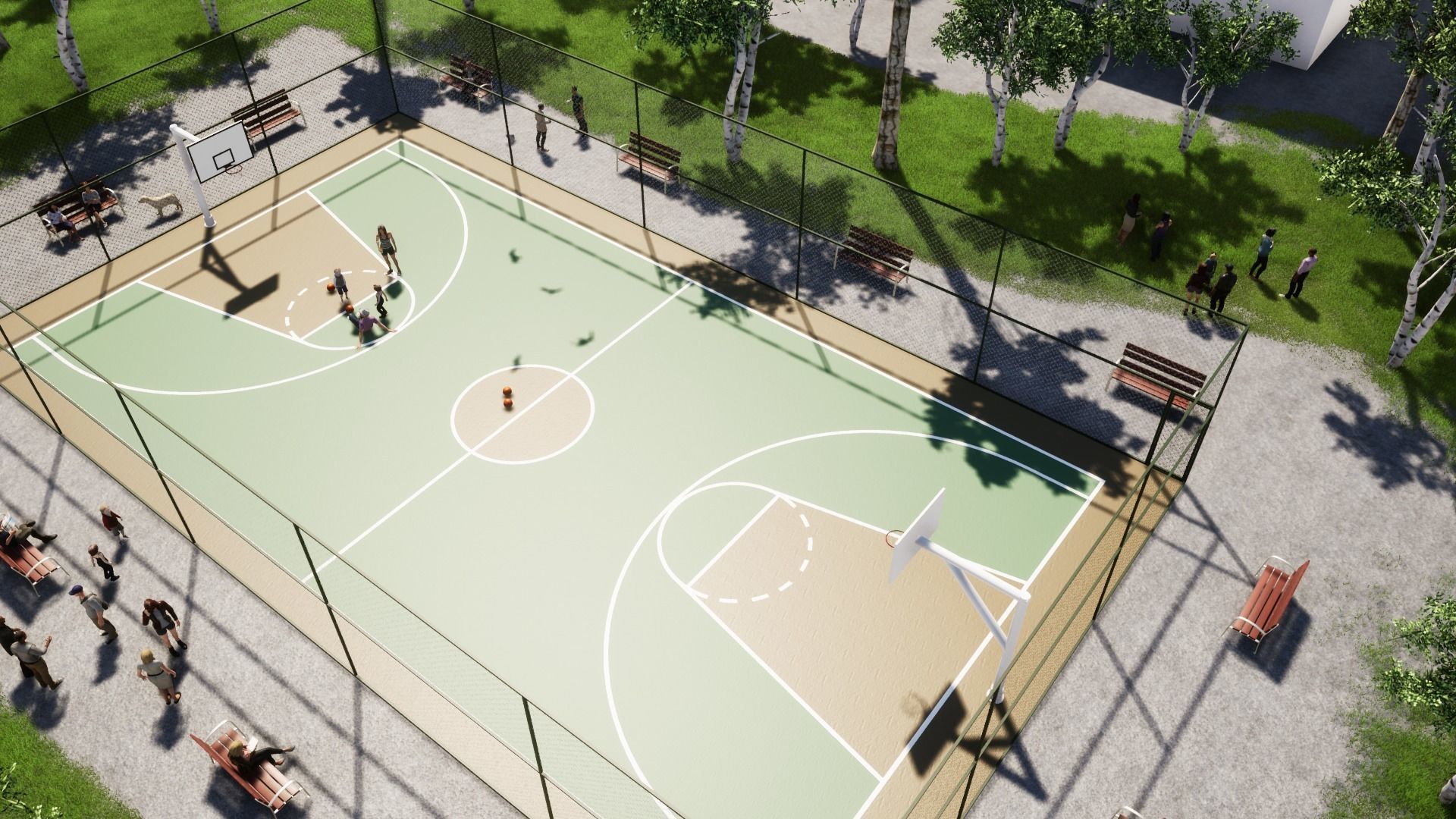 BASKETBALL COURT Low-poly 3D model_18